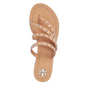 Tory Burch Patos studded sandals vachetta
